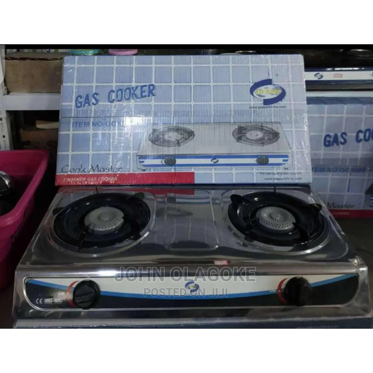 Double Burner Auto Ignition Table Top Gas Cooker