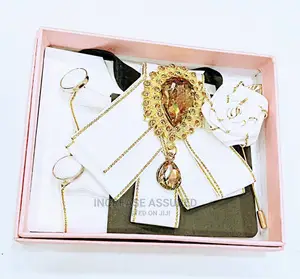 Barr.Neck Tie With Pockets Filler, Cufflinks and Pin Up Rose