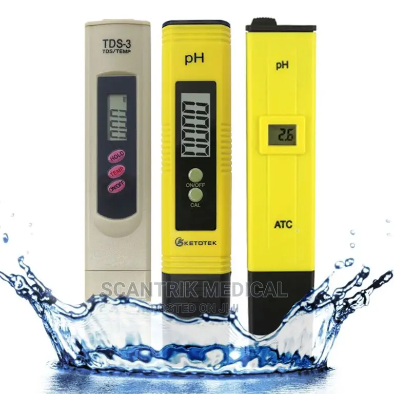 PH Meter With Calibration Buffer Powder and Battery Suitable