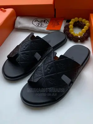 Hermes Leather Slipers