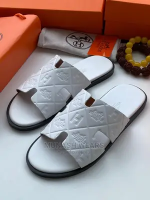 Hermes Leather Slipers