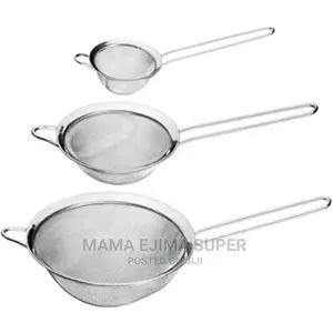 Tbosscollections Stainless Steel Strainer Iron Sieve 3 Pices