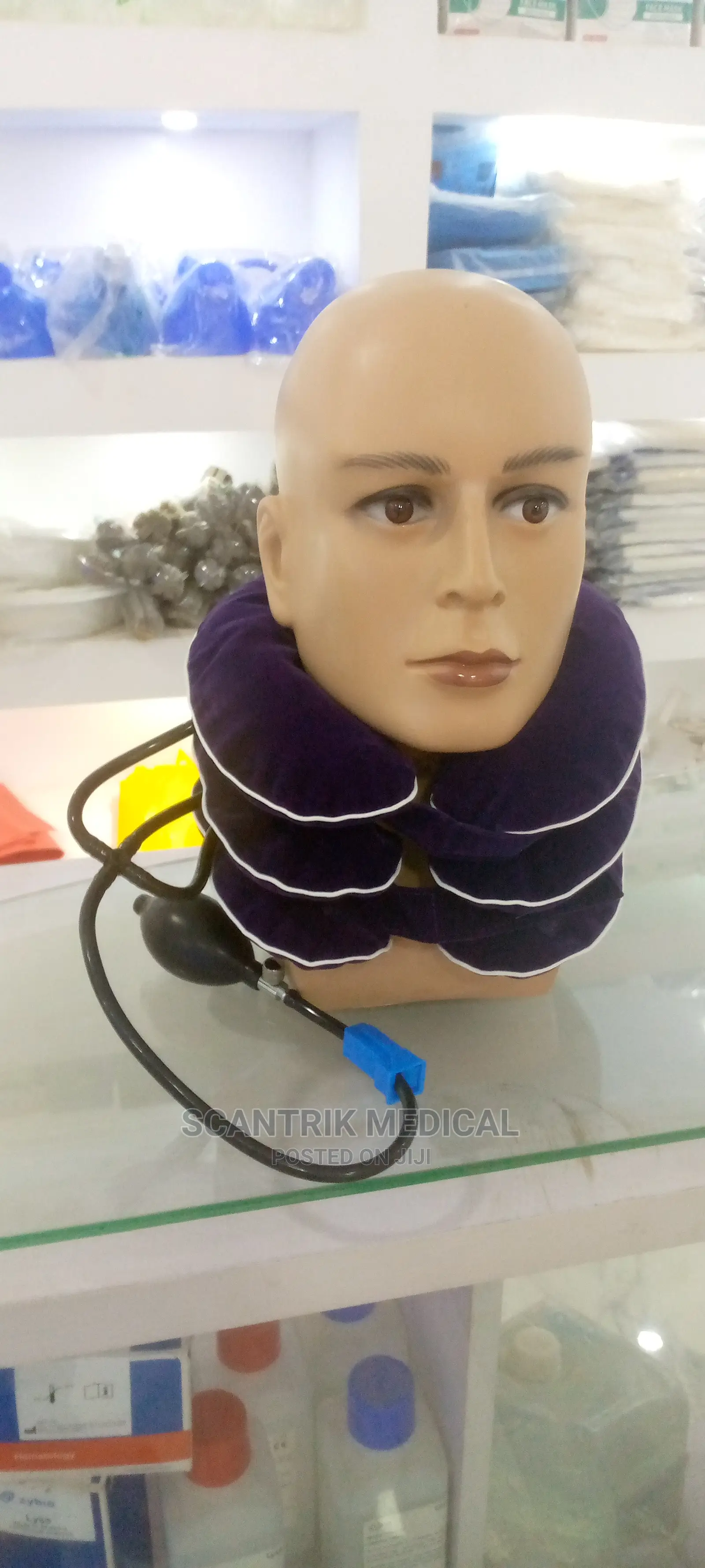 Inflatable Cervical Pillow With Collar for Home