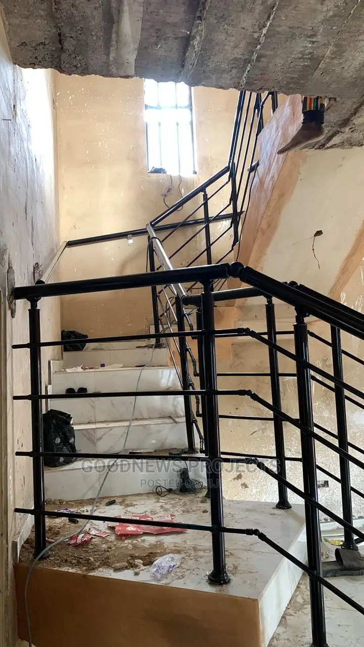 Black Aluminium Staircase Handrails