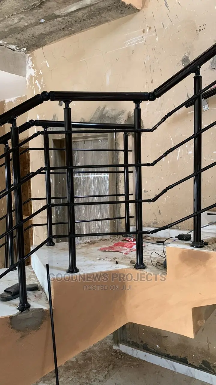 Black Aluminium Staircase Handrails