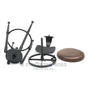 Counter Backrest Retro Cafe Seat Adjustable Chair