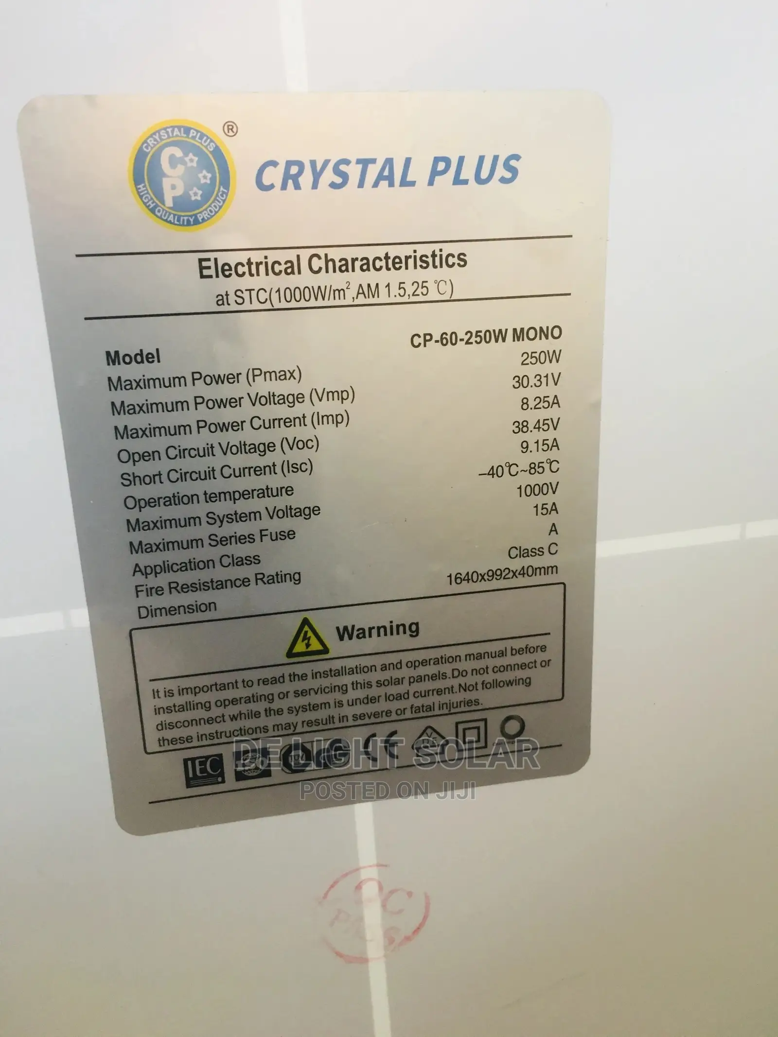 300watt MONO New Panel Available