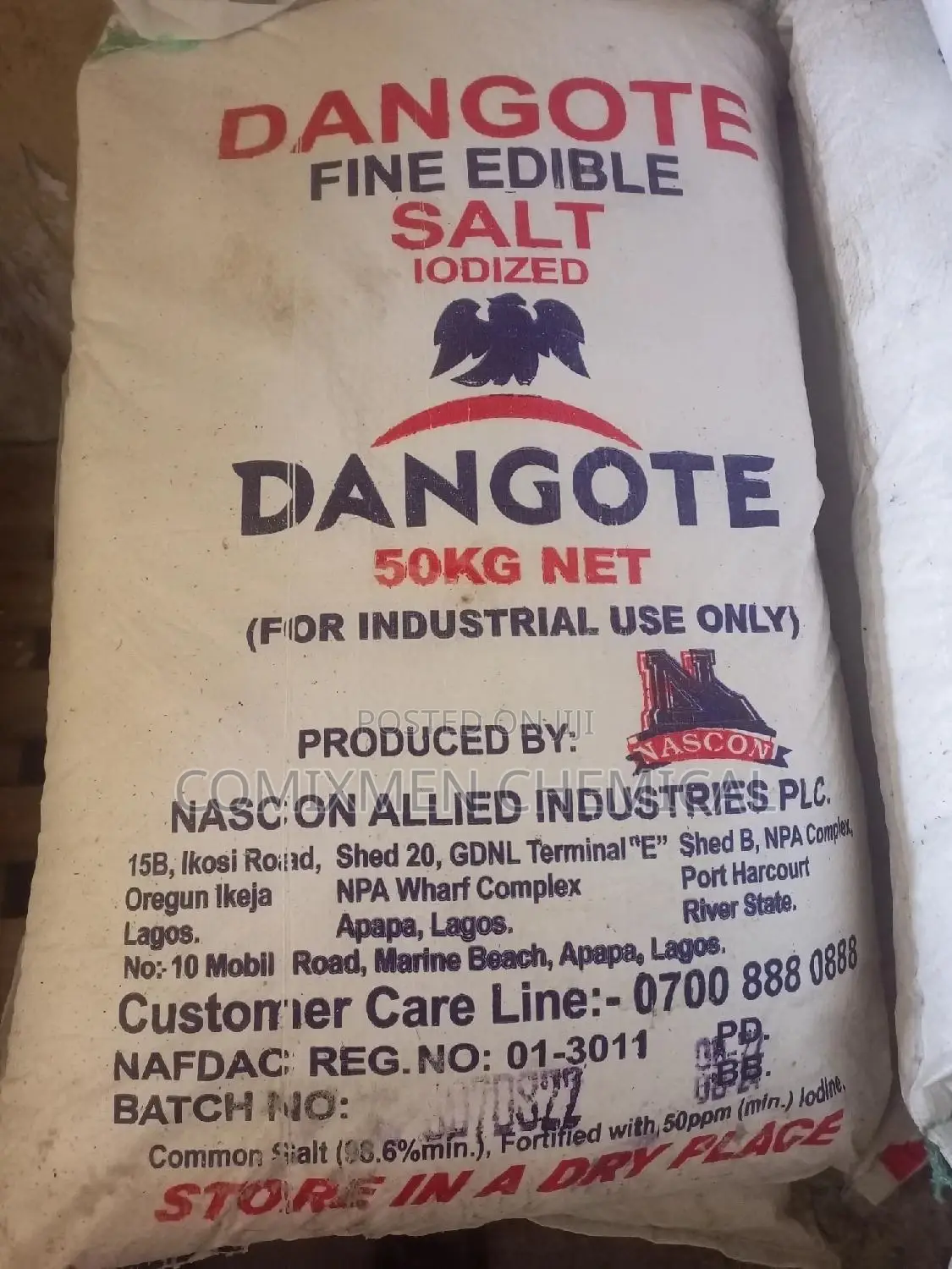 Sodium Chloride - Food Grade (Iodized Salt)