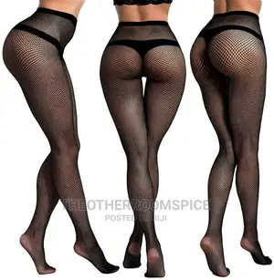 High Waist Thigh High Fishnet Mesh Socks