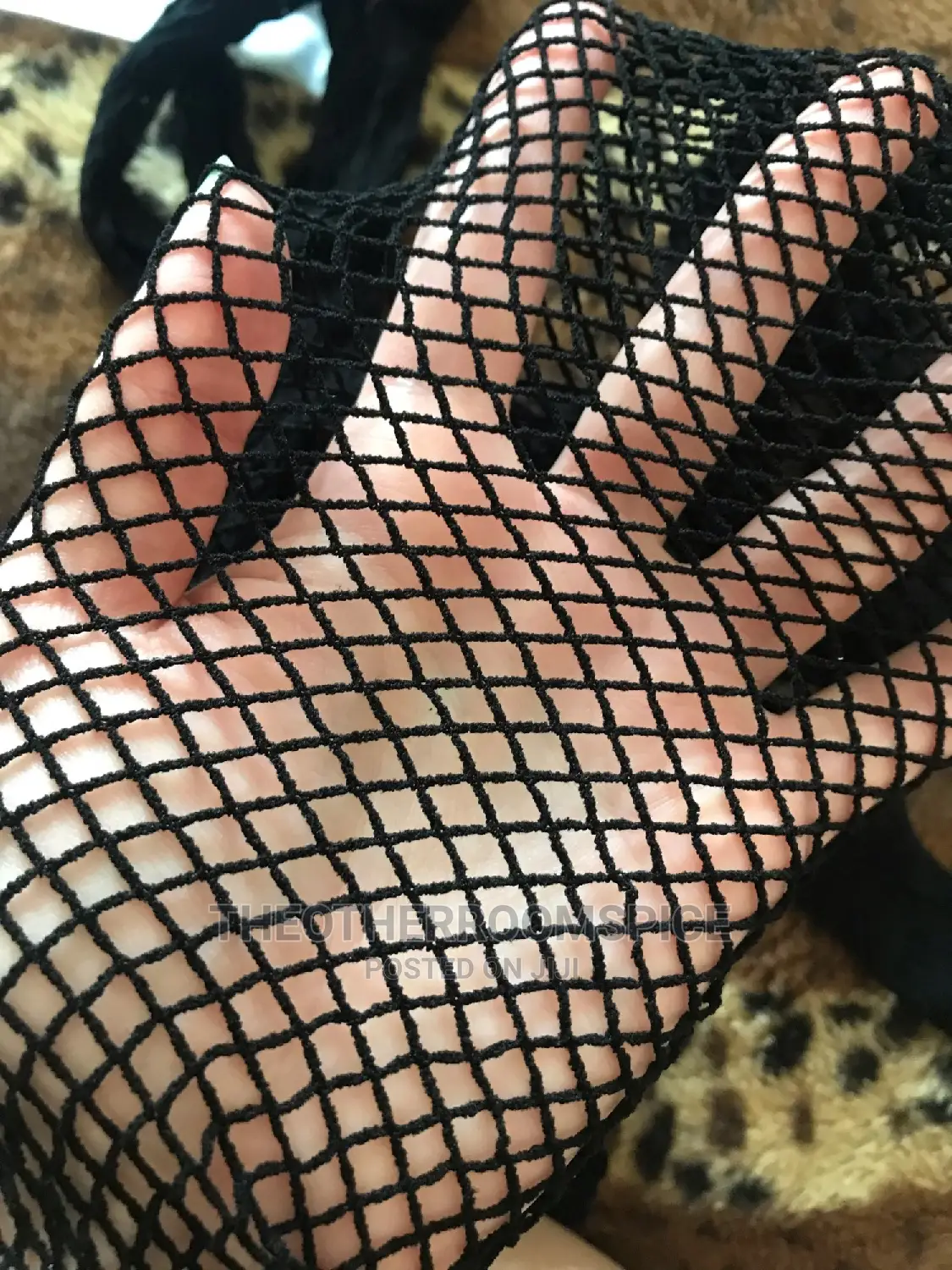 High Waist Thigh High Fishnet Mesh Socks
