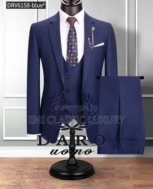 Classy Mens 3 Piece Slim Fit One Button Suit Tuxedo Set.