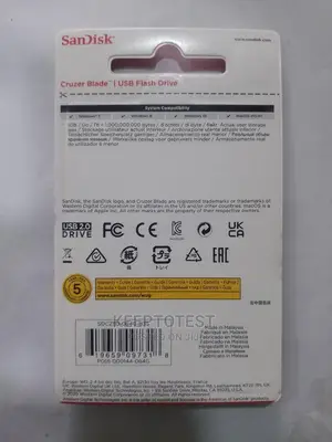 64gb Sandisk Cruzer Blade Usb 2.0 Flash Drive