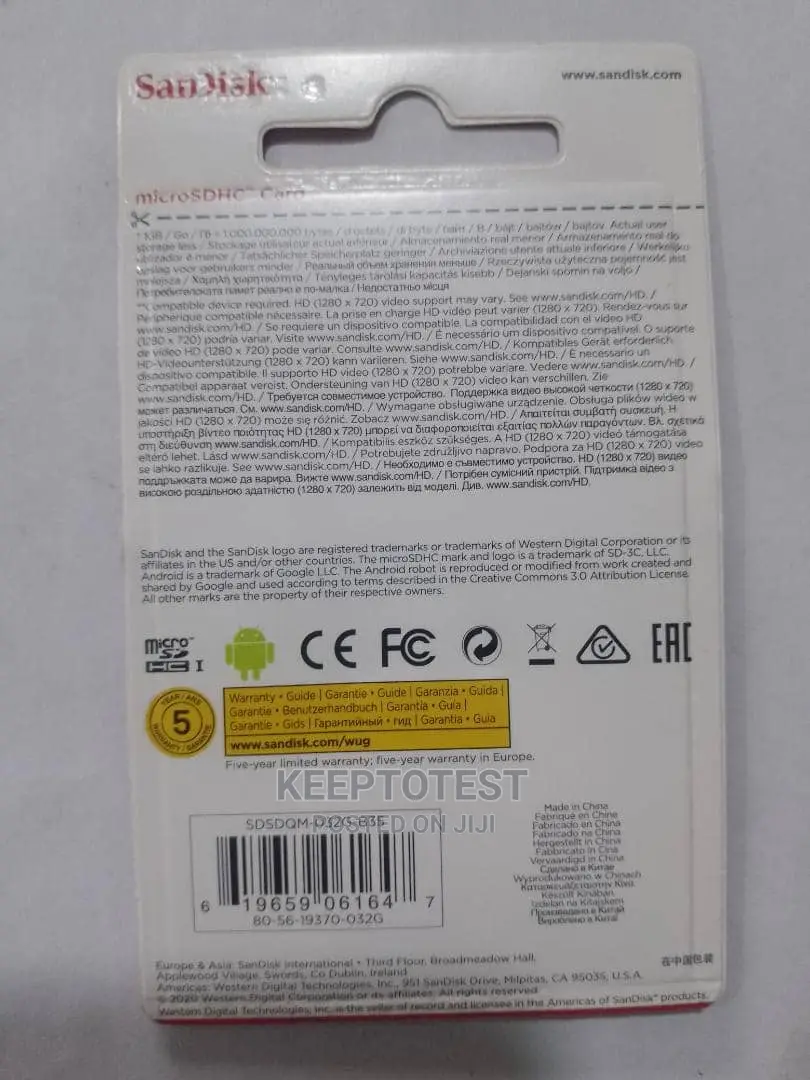 Sandisk 32gb Memory Card Microsdhc