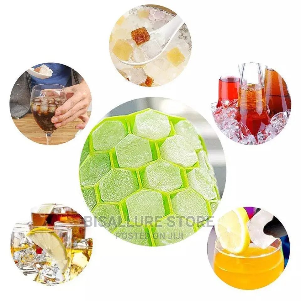 Silicon Ice Cube Tray Mold With Cover -37cube