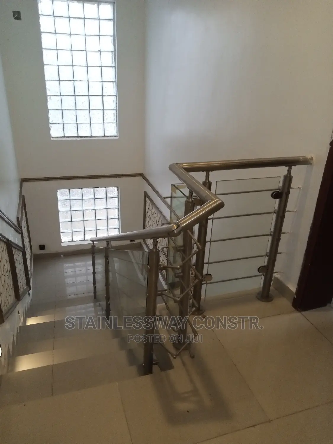 Stainless Lining + Glass Railings