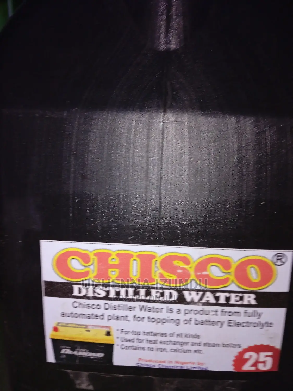 25 Litres Of Distilled Water