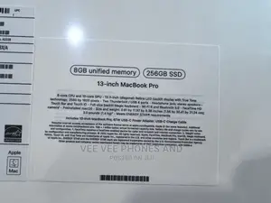 New Laptop Apple MacBook Pro 2022 M2 8GB Apple M2 SSD 256GB