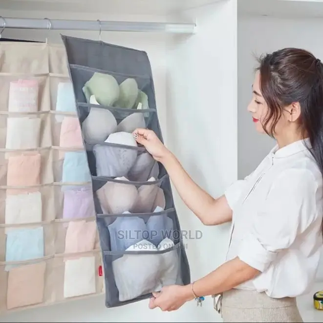 Double Sided Hanging Underwear Storage Bag