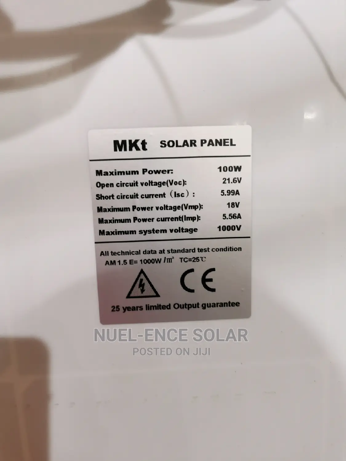 100w 18v MKT Solar Panels