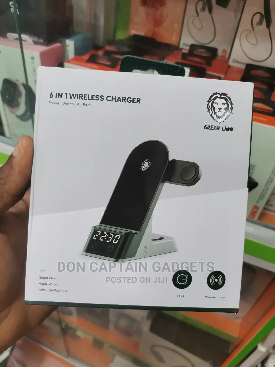 Green Lion 6 in 1 Wireless Charger Stand