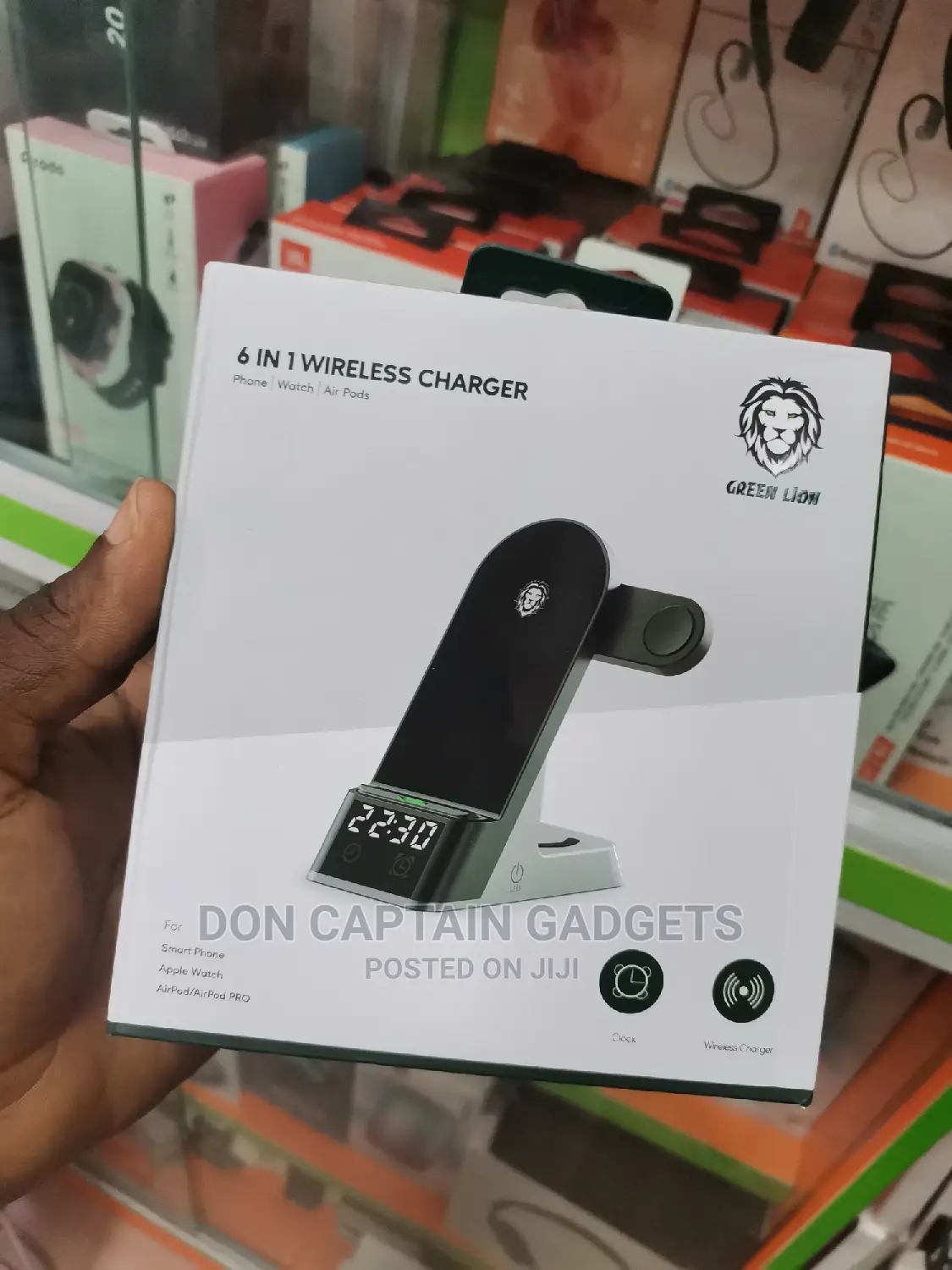 Green Lion 6 in 1 Wireless Charger Stand