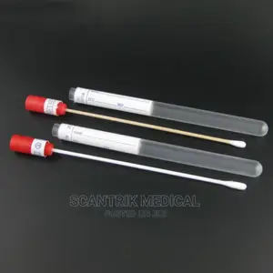 100pcs Sterilized Wood Sticks Cotton Swab Wound Care Cotton