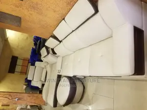 New Modern L Shape Leather Sofa With Bluetooth Speakers