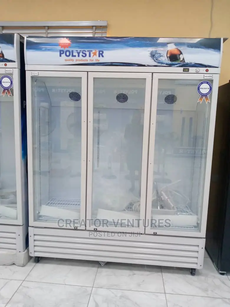 Display Refrigerator Show Glass Polystar,3 Doors,Fast Chill
