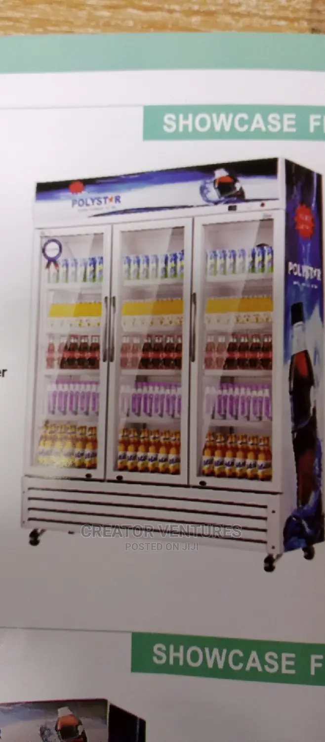 Display Refrigerator Show Glass Polystar,3 Doors,Fast Chill