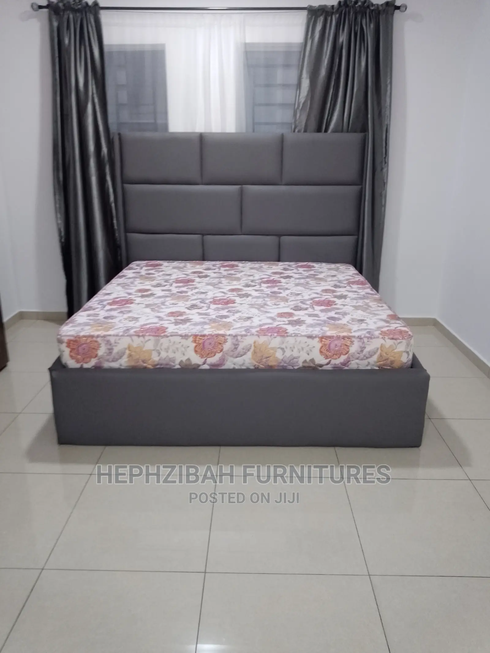 6 X 6 Upholstered Leather Bedframe