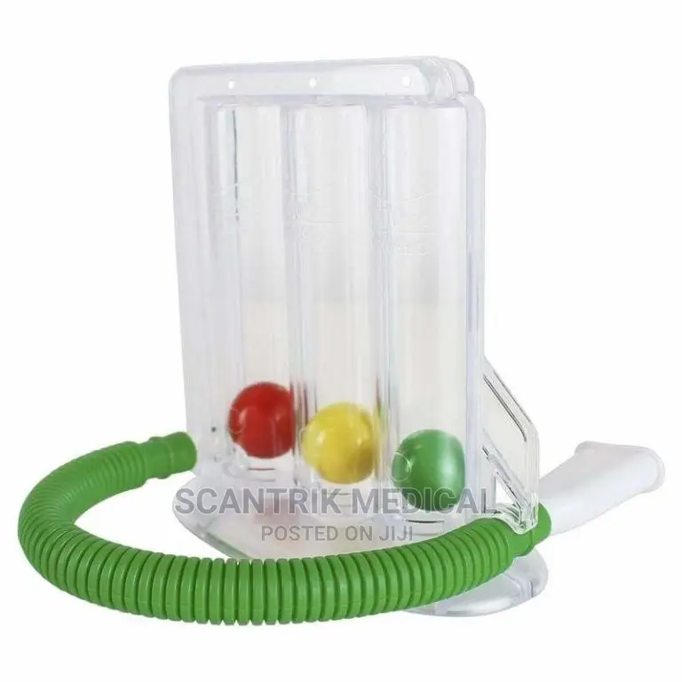 Portable 3 Ball Spirometer for Breathing Exercise