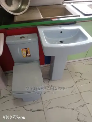 Sweet Home Blue and Pink Water Closet