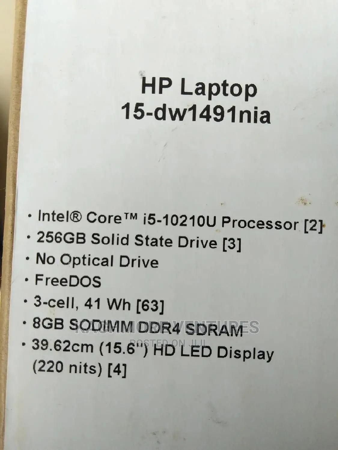 New Laptop HP 15 8GB Intel Core I5 SSD 256GB