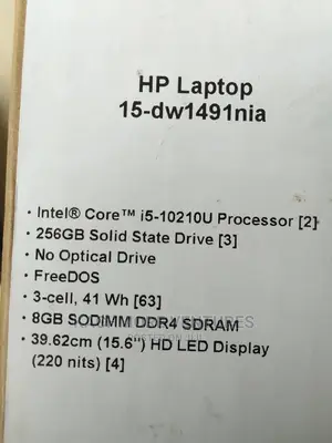 New Laptop HP 15 8GB Intel Core I5 SSD 256GB