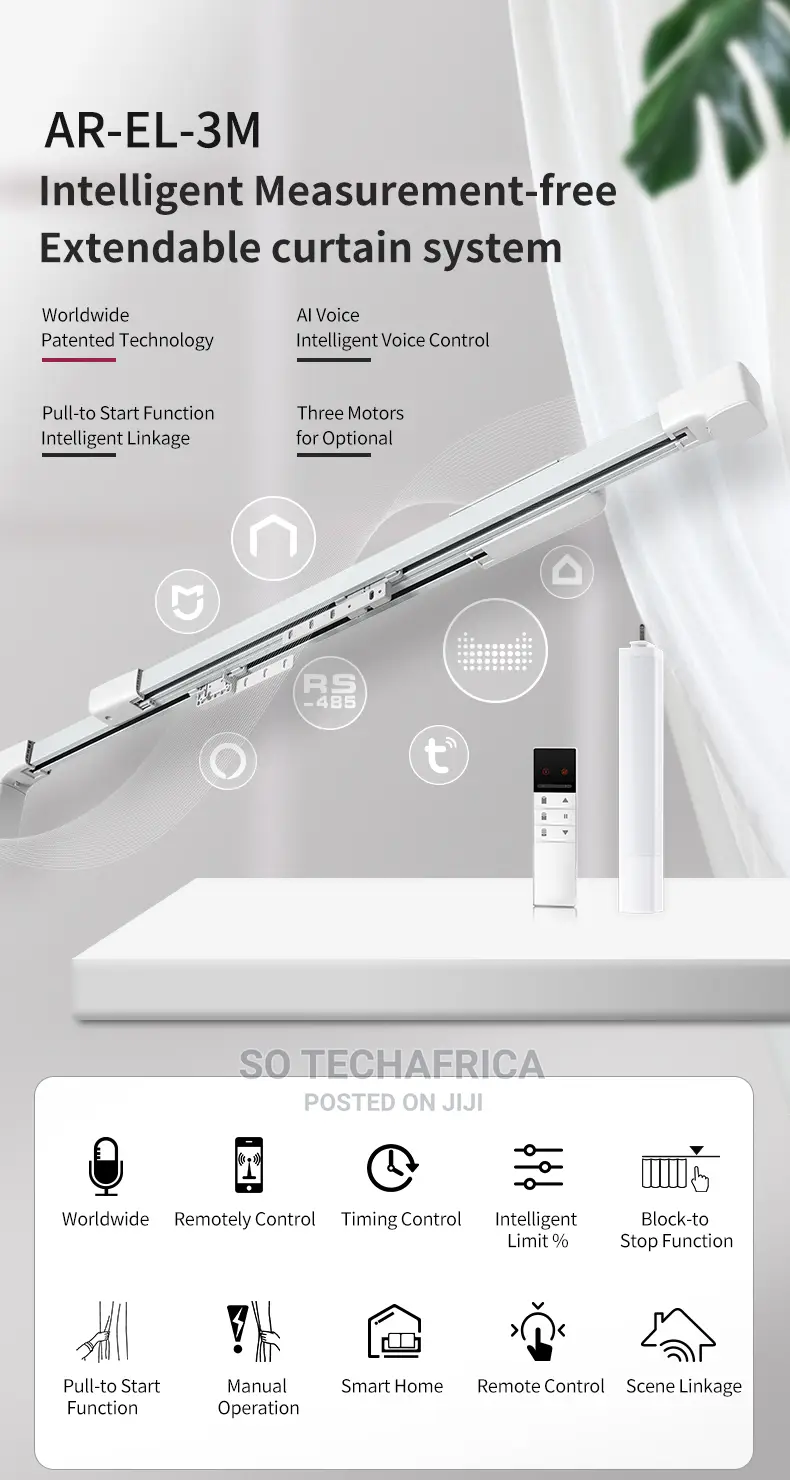 Extendable / Adjustable Smart Curtain Track System