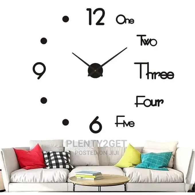 3D Wall Clock Mirror Wall Stickers Creative DIY