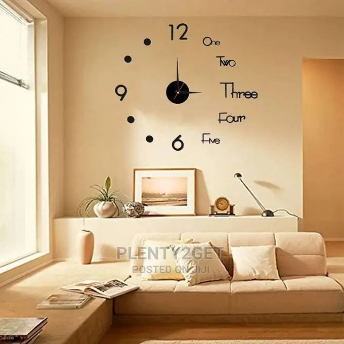 3D Wall Clock Mirror Wall Stickers Creative DIY