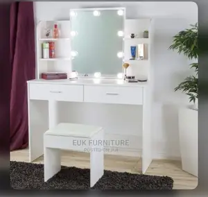 Unique Dresser Set With Lightsnd Shelves