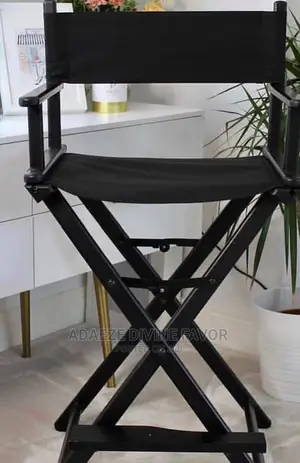 All Black External Use Makeup Chair