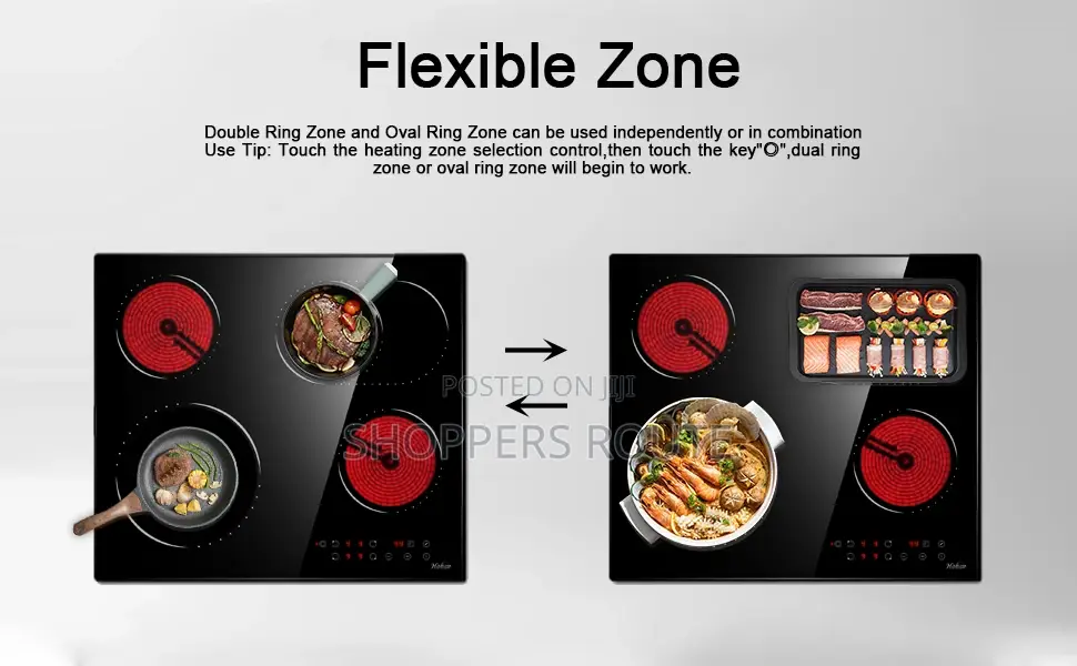 Sharp 4 Zones Built -In Electric Ceramic Hob/Cooker