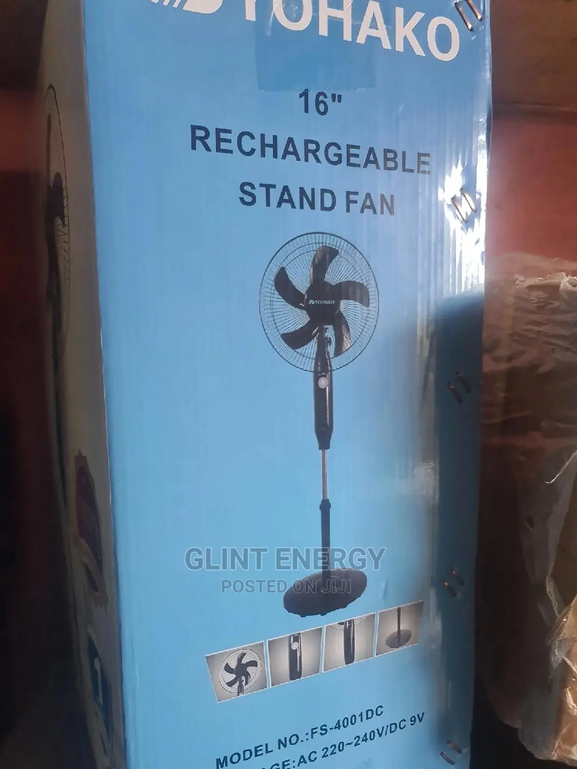 Yohako Rechargeable Solar Fan