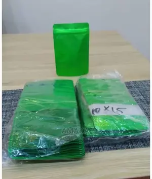 Green Ziplock Pouches Packaging Bags