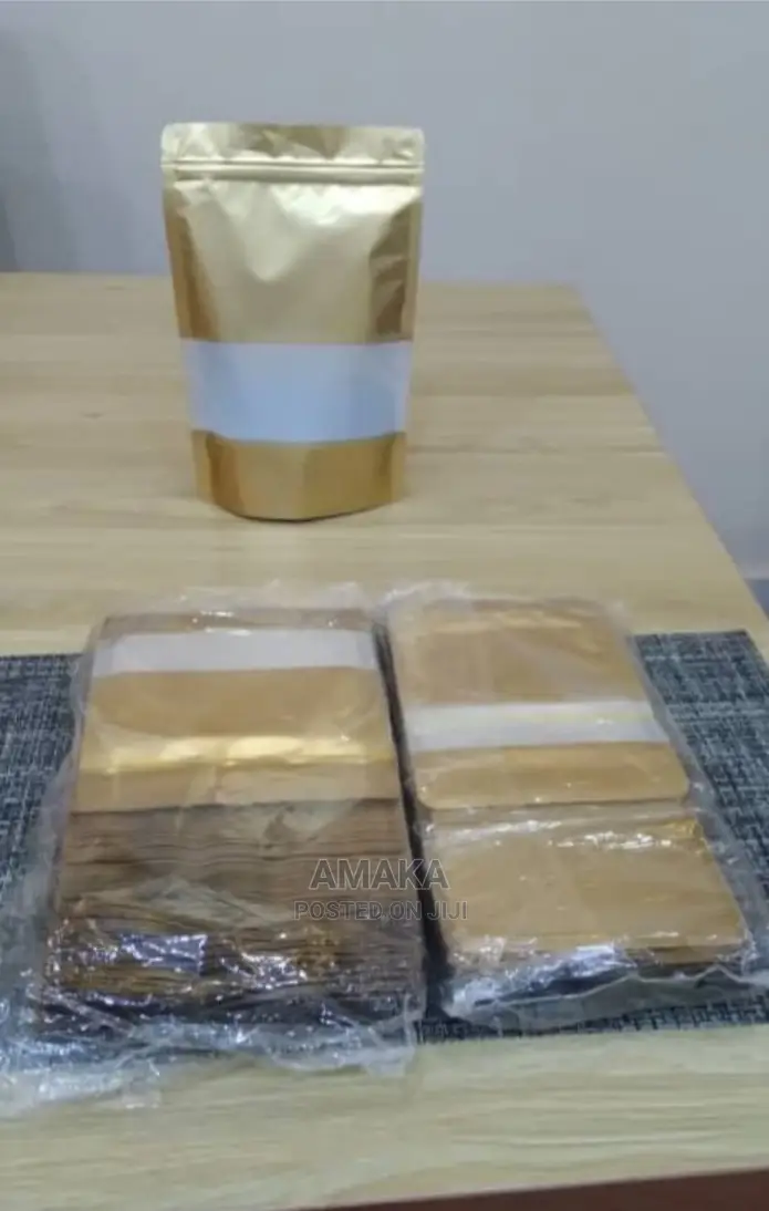Gold Ziplock Bags Packaging Pouch