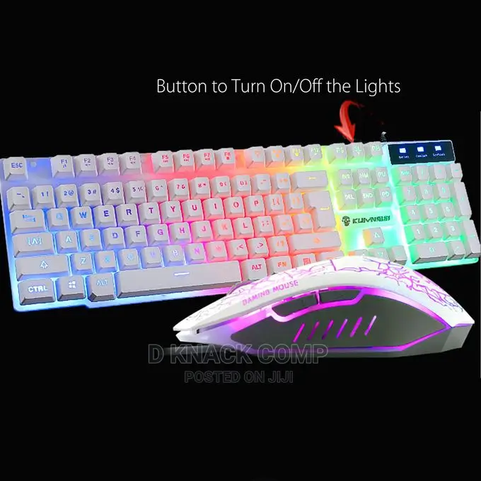 Backlight Gaming Keyboard 2400DPI 6 Buttons LED Gaming Mouse