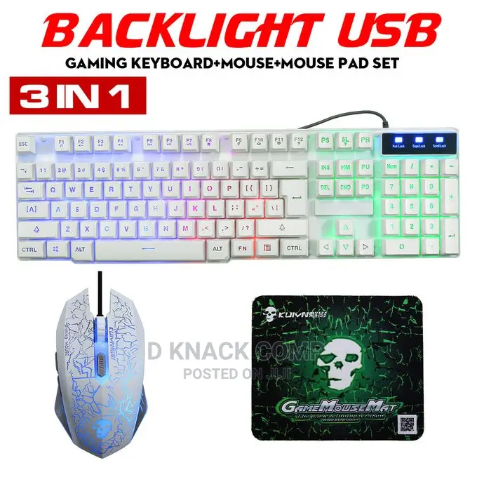 Backlight Gaming Keyboard 2400DPI 6 Buttons LED Gaming Mouse