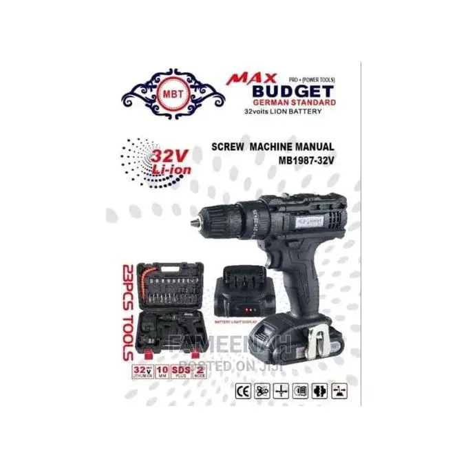 32V Cordless/Battery Drill Machine X 2batteries