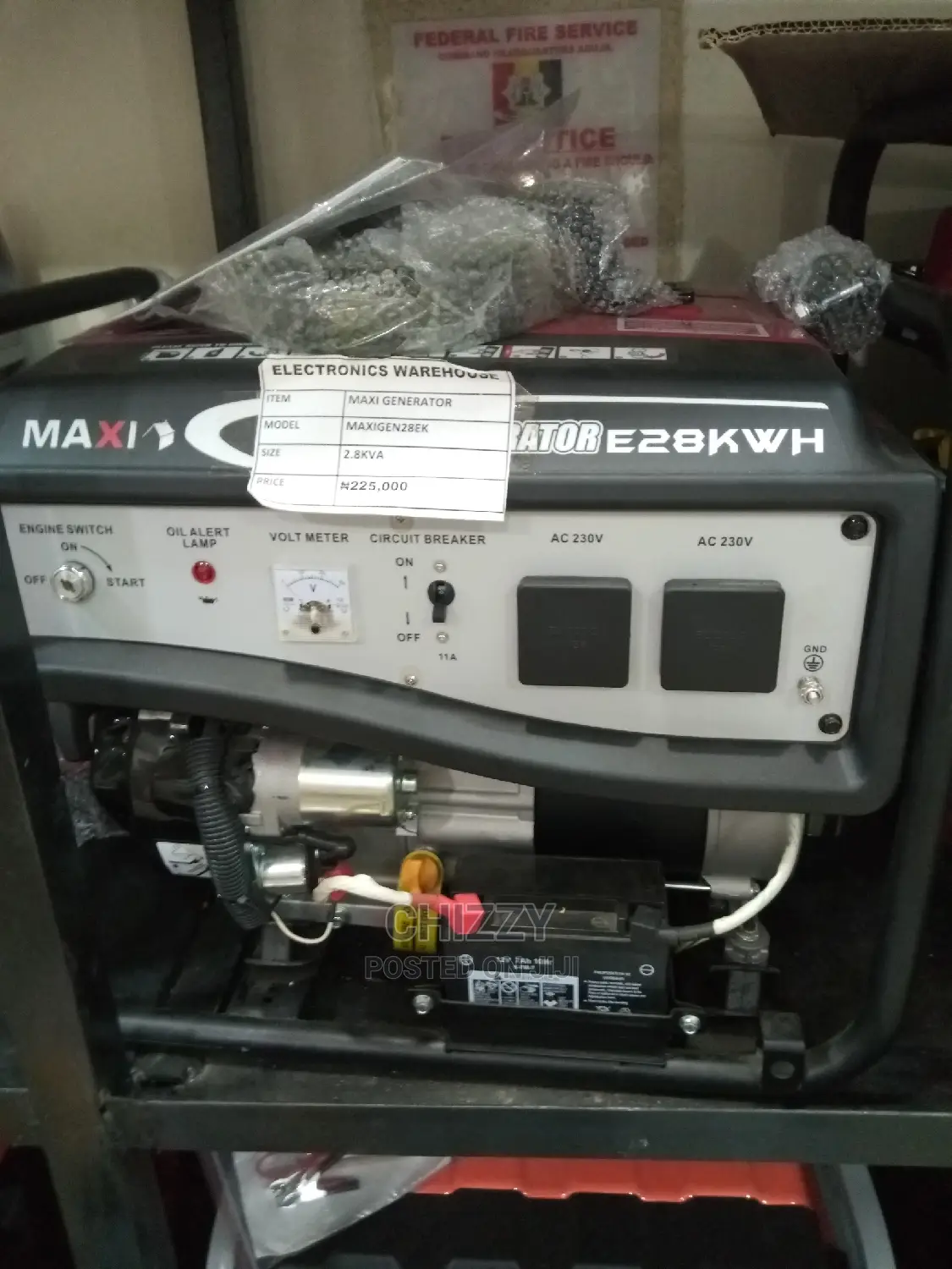 Maxi Generator 100%Copper Wire 2.8kva