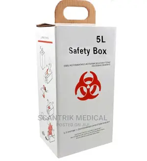 Safety Box - Biohazard, 5l Size Disposal Holder for Hospital