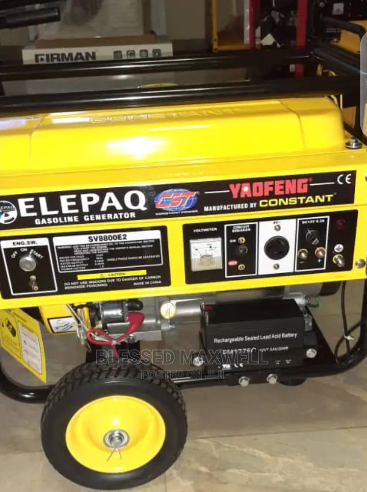 Elepaq (Sv8800e2) Key Starter Constant Gasoline Generator.