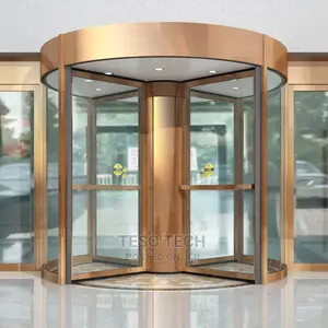 Transparent Revolving Glass Door